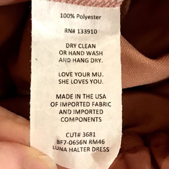 Show Me Your Mumu Luna Halter Dress Rustic Mauve Medium - Picture 9 of 11